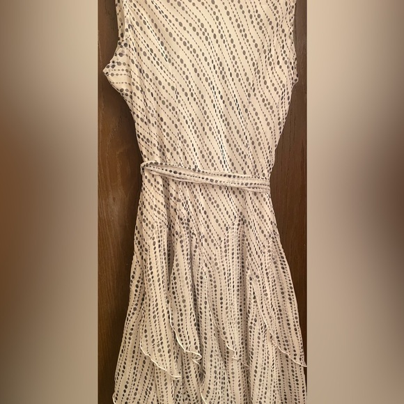 Amanda Lane White with Black Pokadot Layered Sleeveless Dress 18W - Picture 13 of 14